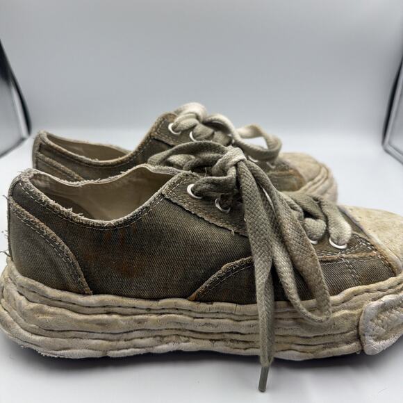 Size 8 M - Mihara Yasuhiro Peterson 23 Washed Denim Low Green main image 6